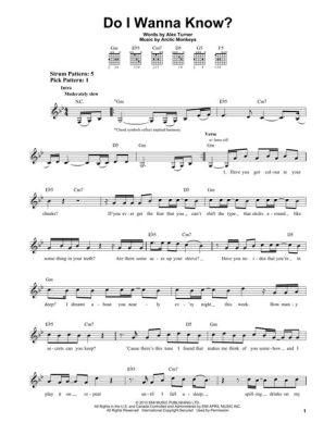 Do I Wanna Know Sheet Music: The Journey of Understanding Notes and Chords